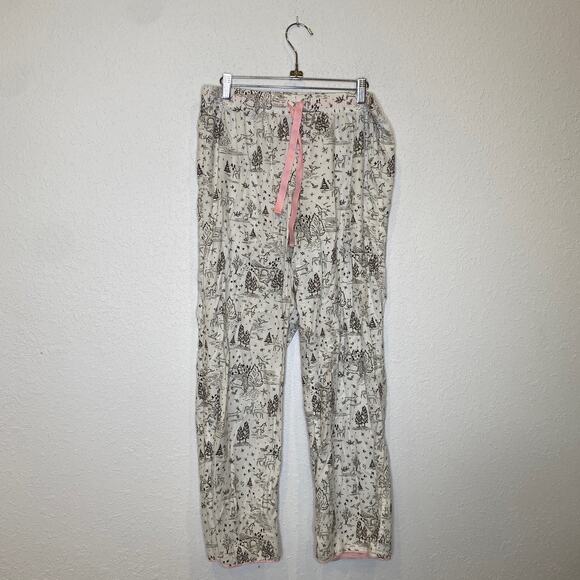 Victoria’s Secret Winter Animal Scene Fantasy Pajama Set EUC Sz M 2 Piece - Picture 7 of 16